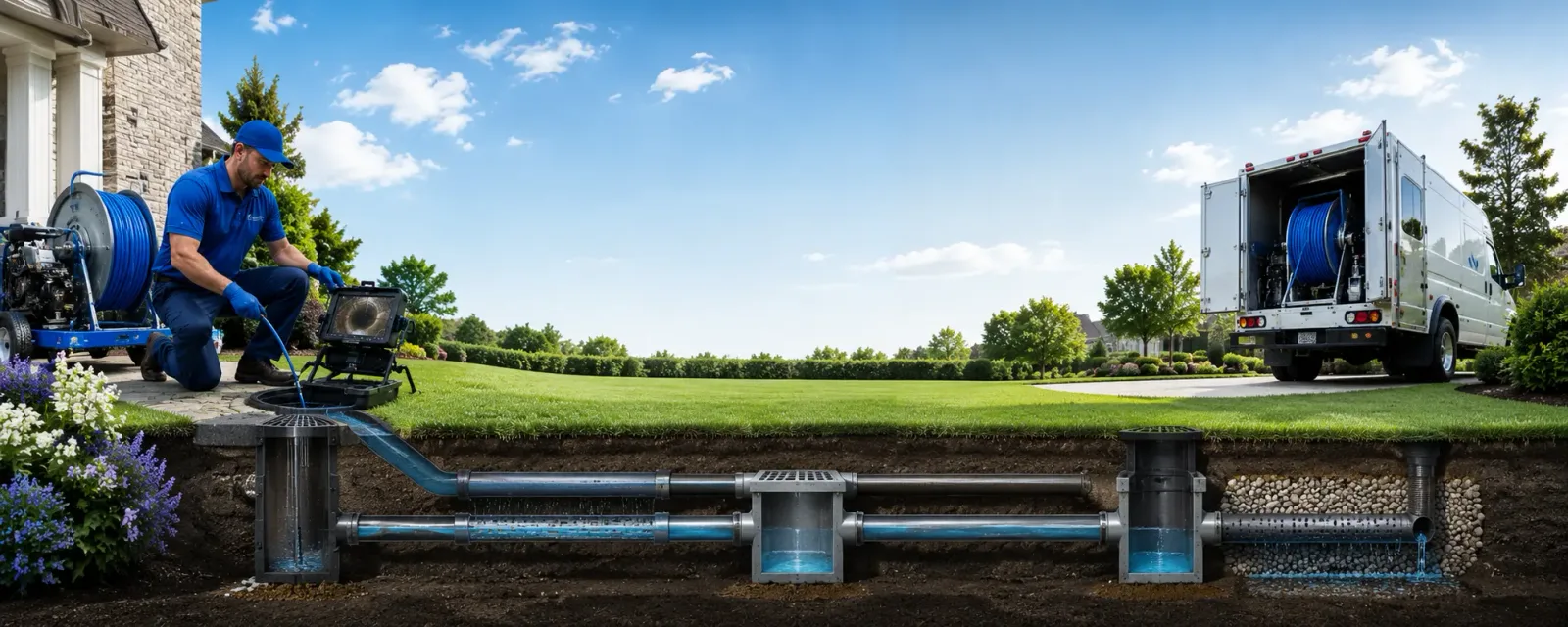 Outdoor drain cleaning information for New Straitsville, OH
